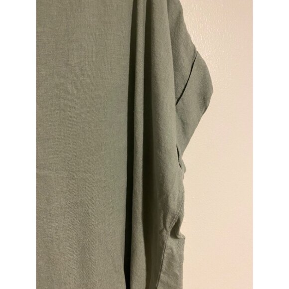 Cato Womens Sage Green Button-Back Top M Casual Popover Flowy City Comfy Blouse - Picture 9 of 13